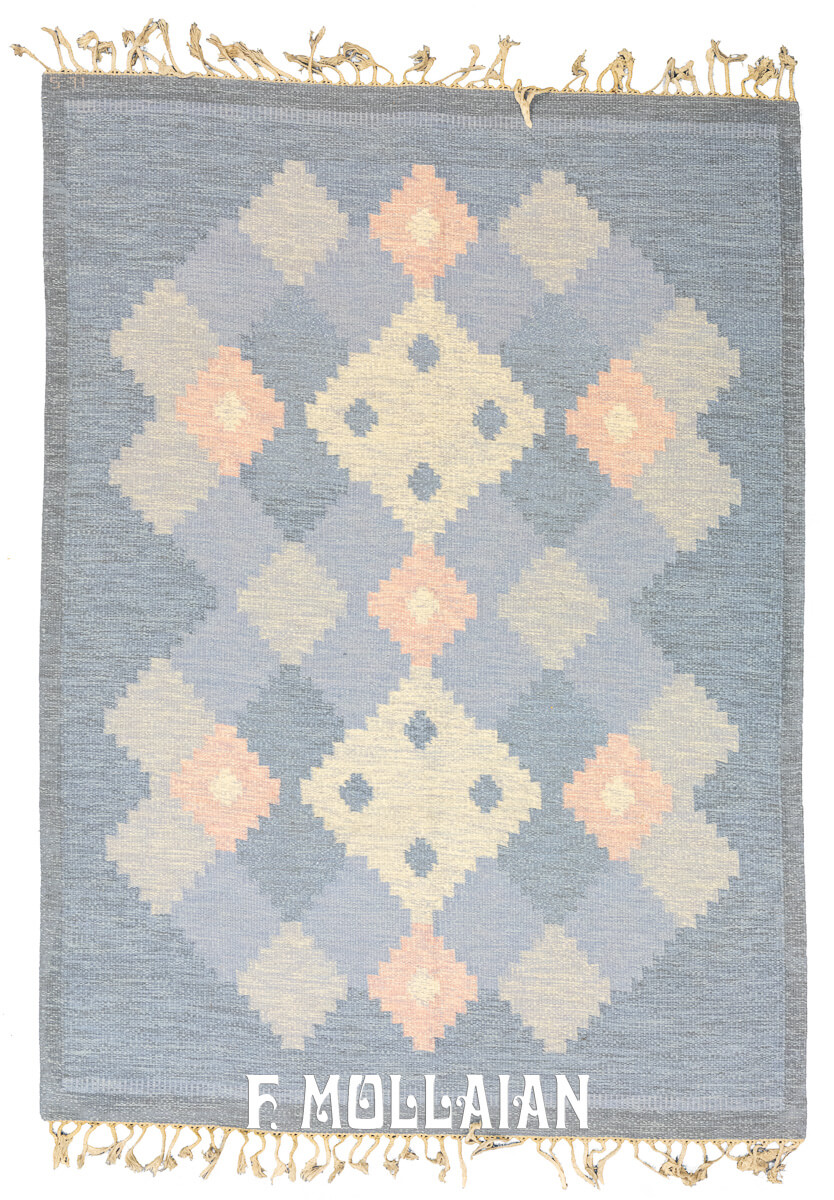 Rollakan Swedish Flat-weave Rug Pastel Color n°:681928